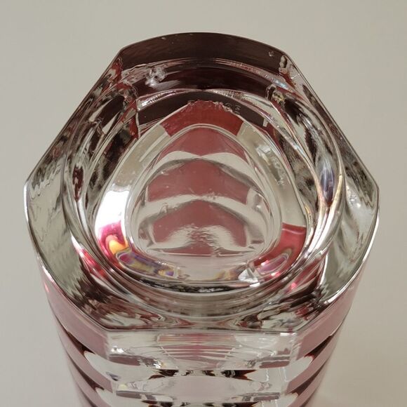 𝅺Vintage Vases Red Geometric Luminarc France by J.G. Durand SET OF 2 #0306 - Picture 7 of 14